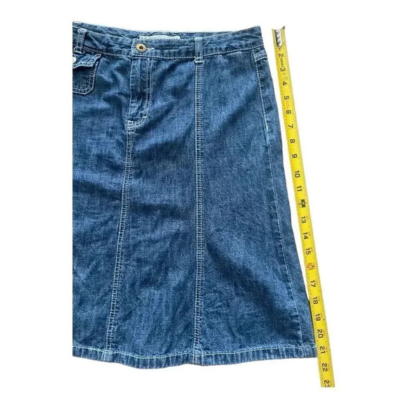 Tommy Hilfiger Denim A-line Hi-low Skirt. sz 8 - Picture 9 of 12